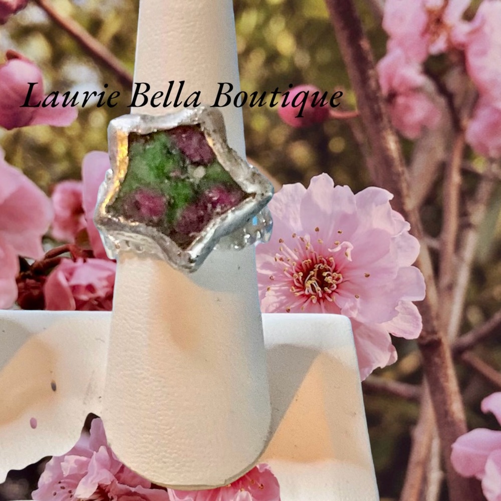 Ruby In Zoisite Star Ring - image 3